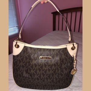 Michael Kors Jet Set Brown Monogram Crossbody